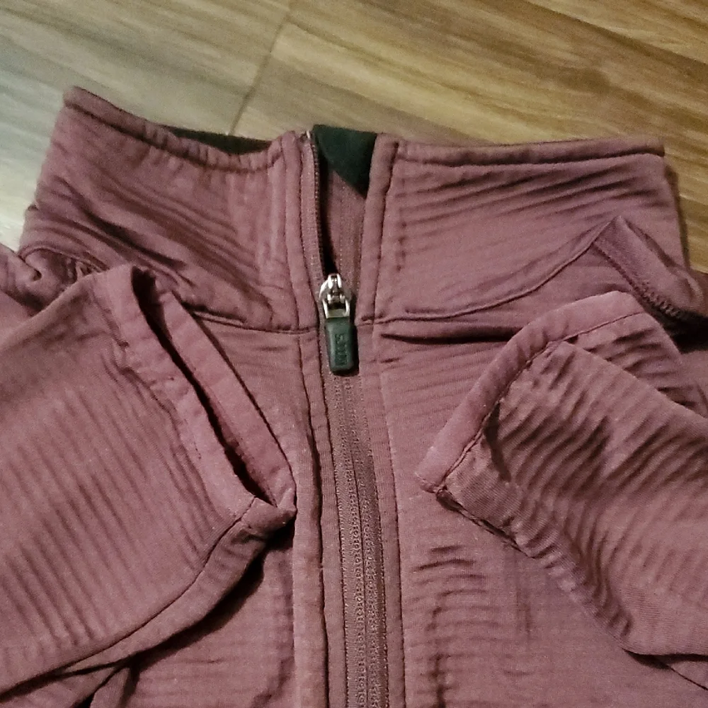 5.11 Tactical Ribbed Mauve-Burgundy Full-Zip Mid Layer Jacket - Picture 3 of 11